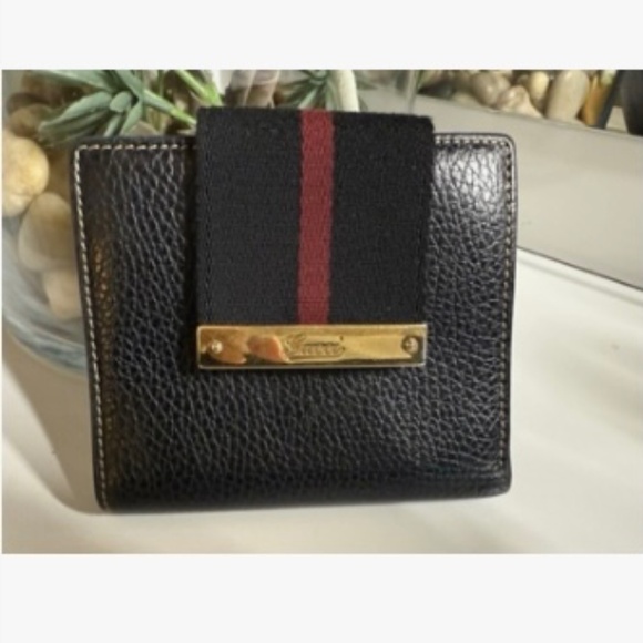 Gucci Black / Red Leather Wallet - Picture 1 of 3